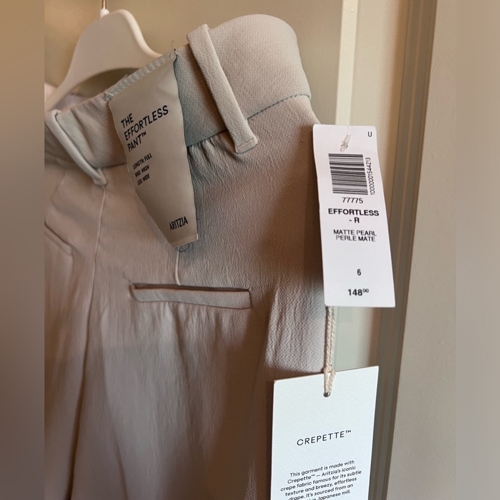 Aritzia effortless pant - matte pearl